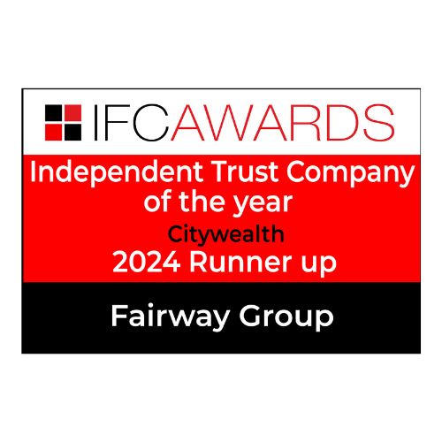 Awards badge: IFC Awards Independent Trust Company of the year, 2024 runner up - Fairway Group